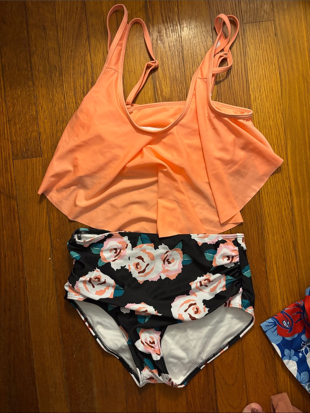 High waisted Bikini shorts and flutter bikini top